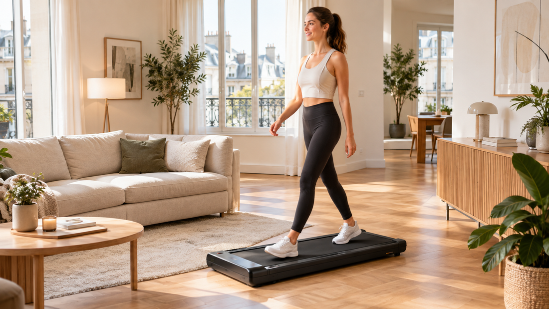 Tapis de marche compact dans un appartement moderne